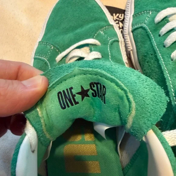 Converse One Star Green Suede Sneakers Mens 10 - Picture 5 of 7